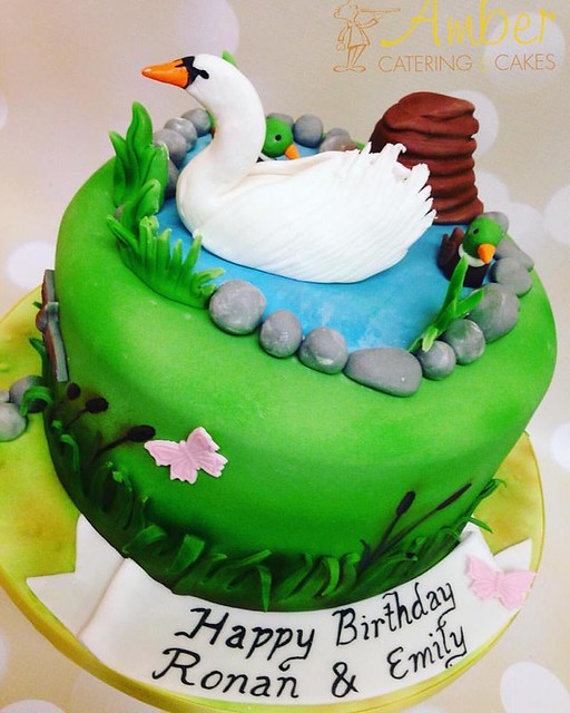 Swan and Ducks Cake by Amber Catering & Cakes