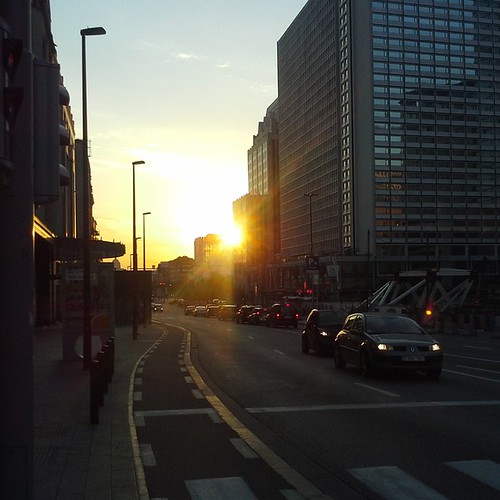 Fiandre: tramonto a Bruxelles