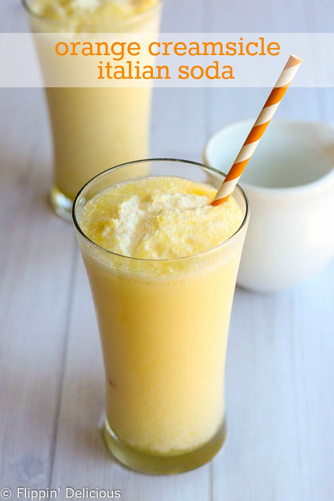 Sweet and creamy Orange Creamsicle Italian Soda tastes just like your favorite childhood popsicle but in a refreshing drink.