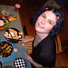 blue haired rachel cutting the cake at nick's 2 year old birthday party   dscf0319