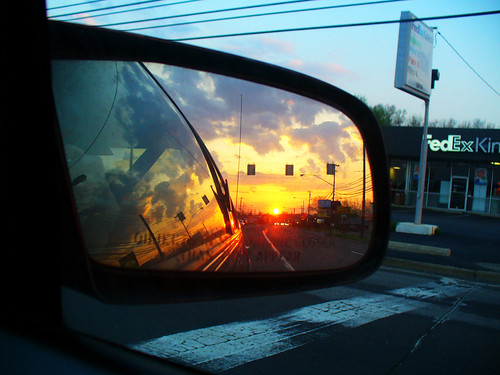 sunset reflection window mirror panasonic april dmclz2
