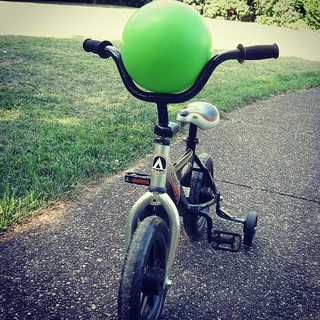 Bicycle with ball (from yesterday in the park)