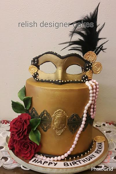 Masquerade Themed Cake by Relish designer cakes