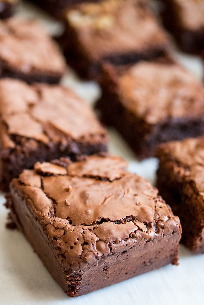 Double Chocolate Fudge Brownies Two Ways - with and without walnuts