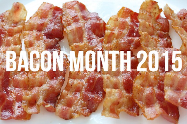 Bacon on a plate. Bacon month 2015.