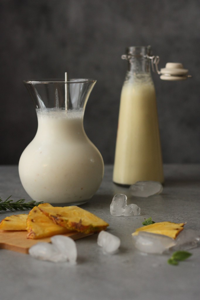 Lychee-Ginger Lassi and Pineapple Lassi