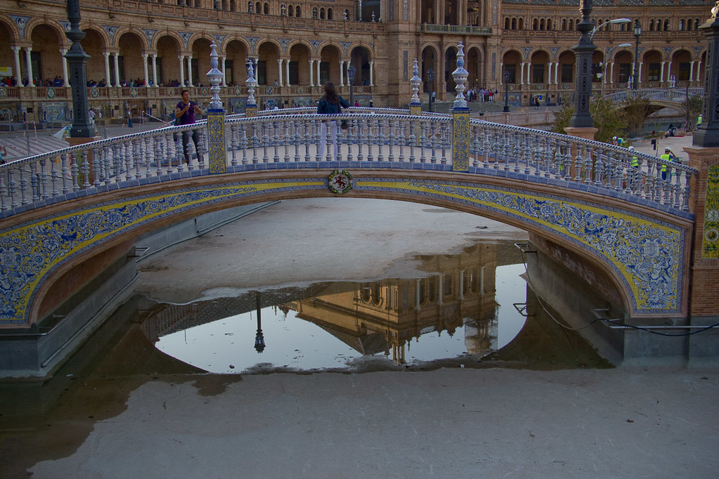 Reflection at Plaza de Espana in Seville
