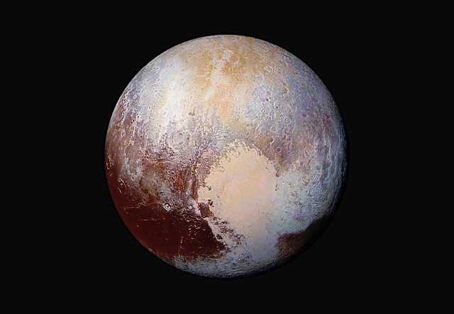 Pluto in false color
