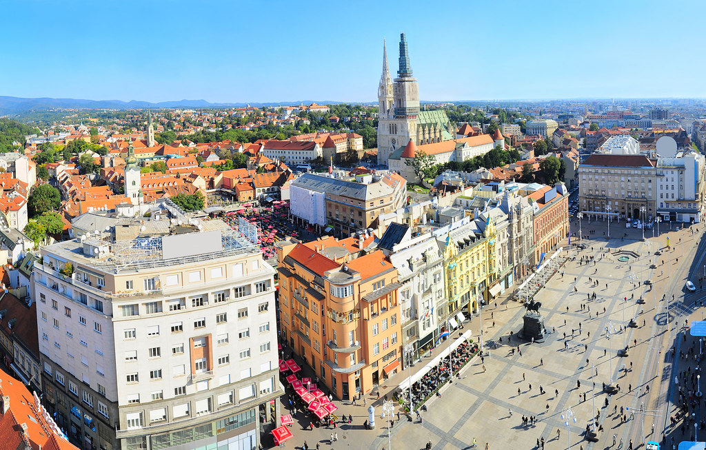 Place Ban-Jelacic de Zagreb, en Croatie
