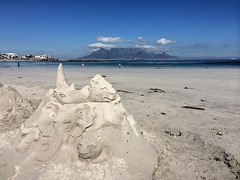 What a backdrop for a sand sculpture !