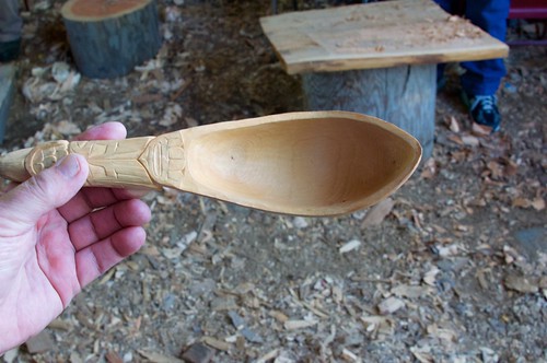 wood alaska haines spoon carve woodworking tlingit klukwan