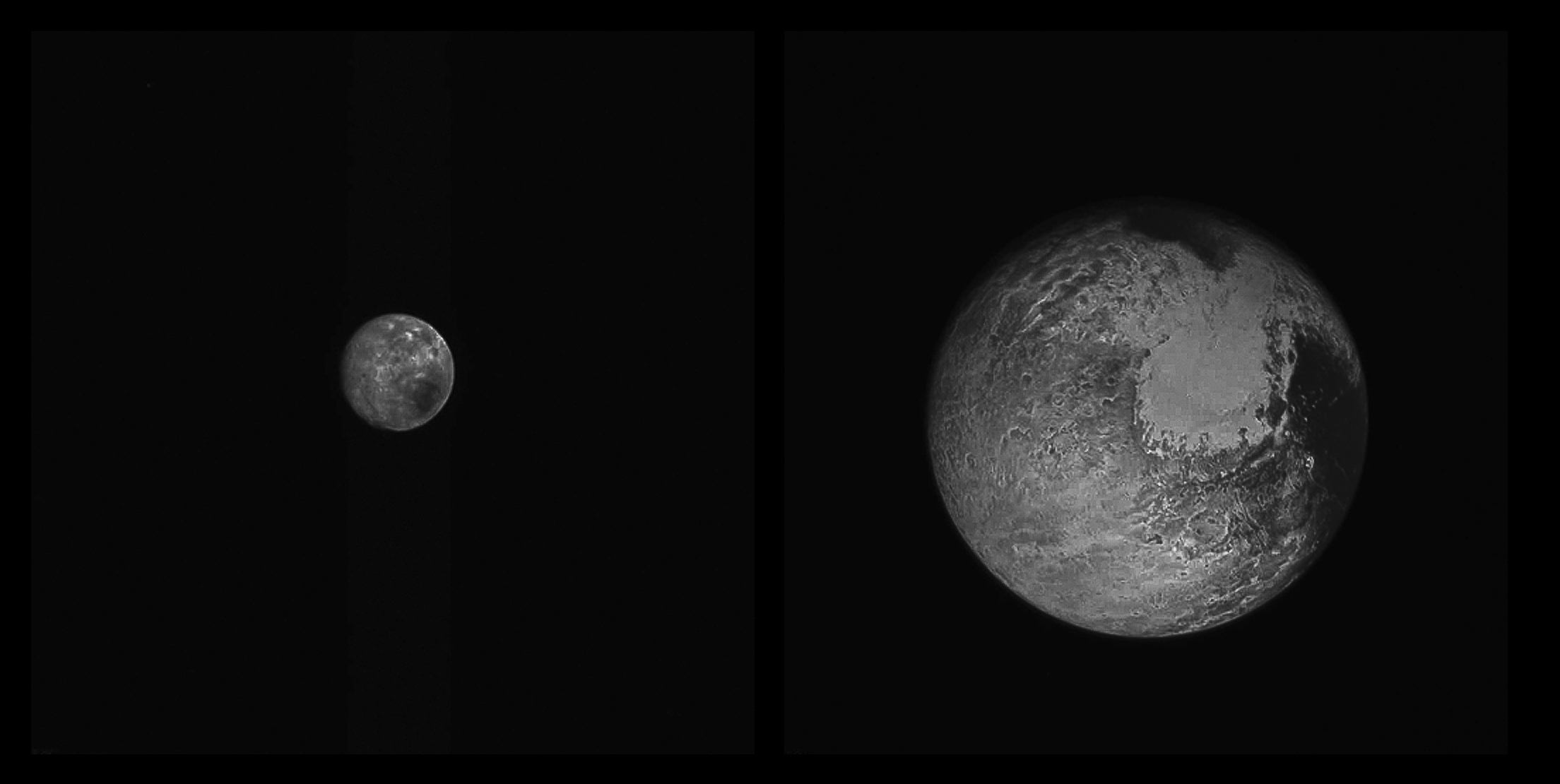Charon and Pluto - LORRI 2015-07-13