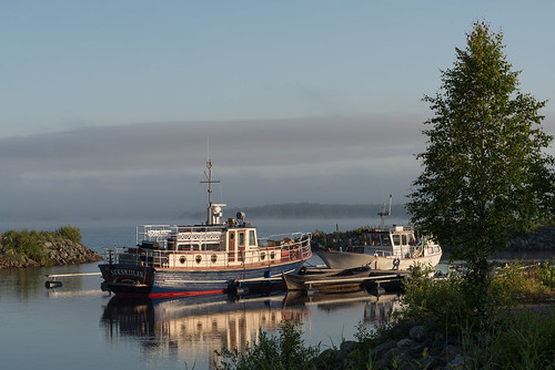 morning summer fog sunrise suomi finland pier vehicle seashore simo nikond610 annekaihola