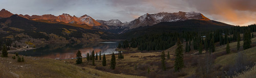 troutlake colorado sunset mountains panorama reflections