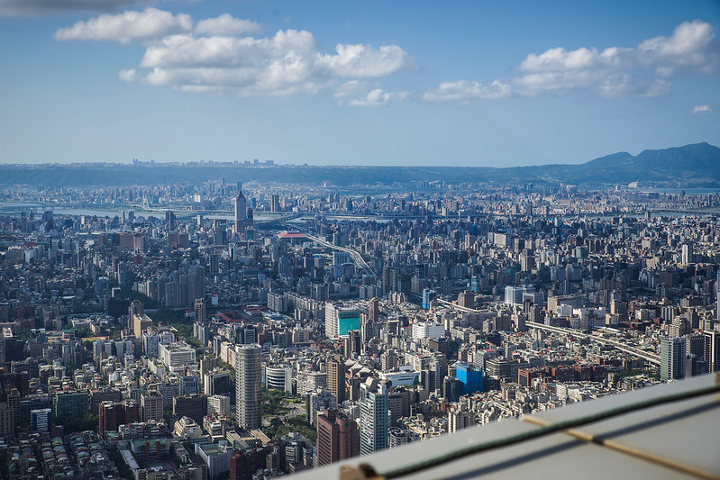 Taiwan view top of Taipei 101 city kaupunki