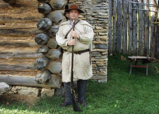 Volunteers are vital to Virginia State Parks - Ty Davis is one of the best and shares his time, enthusiasm and expertise in living history at Wilderness Road State Park, Virginia