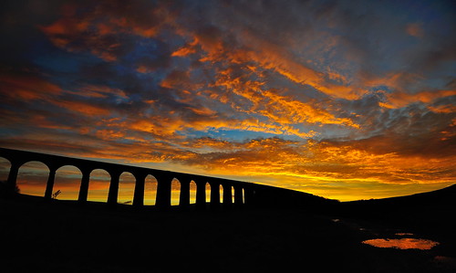 archesoffire ribblehead viaduct ribbleheadviaduct puddle reflection reflections fire sky settle carlisle settlecarlisle yorkshire northyorkshire midland railway main line 1875 battymoss battywifehole sebastopol belgravia jericho scheduledancientmonument 24 arch arches ribblesdale dales 3peaks yorkshire3peaks parkfell golden morning national park yorkshiredalesnationalpark fields grass farm farmland moorland moor blue sunrise dawn clouds yellow orange red burning silhouette silhouettes silhouetted landscape imagestwiston twentyfour fells manmade stonework shadow shadows sweeping curve curved wideangle wide angle ultrawide darkarches godsowncountry