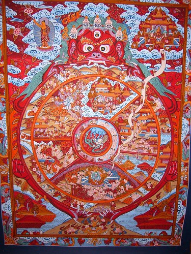 Buddhist thongka- Wheel of Life