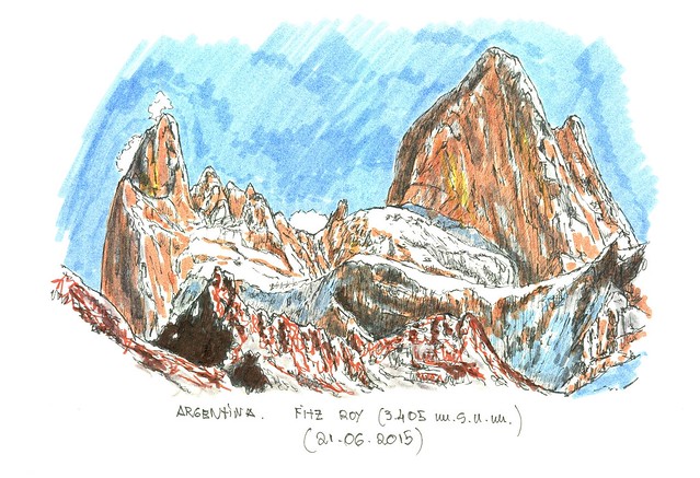 Fitz Roy  o cerro Chaltén (3.405 m.s.n.m.)