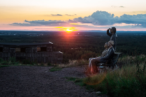 sweden sunset art panorama