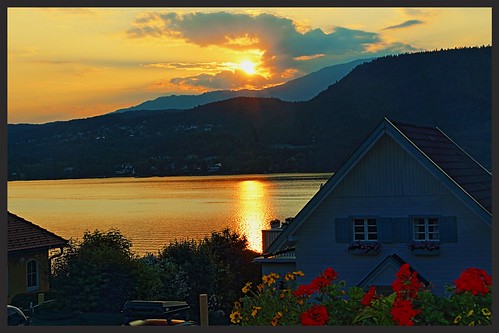 sunset lake canon austria see raw view sundown kärnten hdr wörthersee