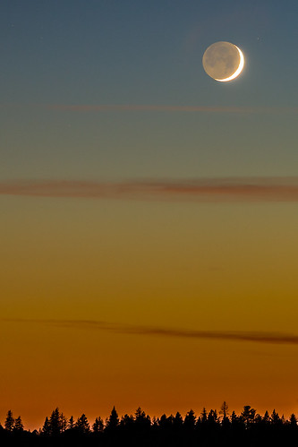 california sunset moon crescent foresthill earthlight crescentmoon ponderosaway