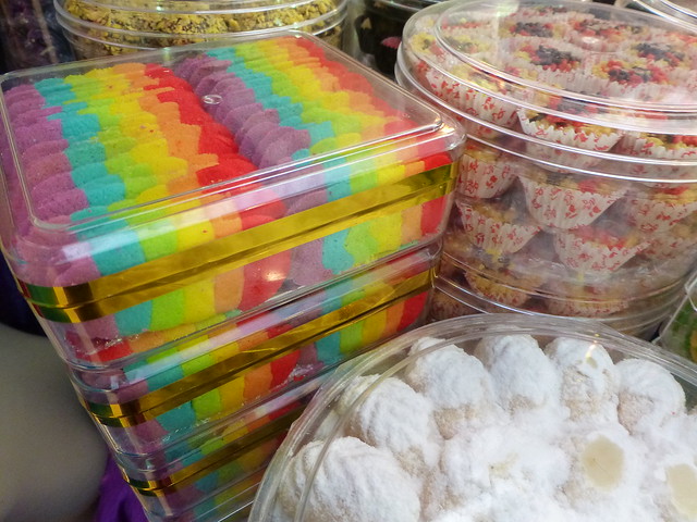 Cookies on sale at the Geylang Serai Ramadhan bazaar, 2015.