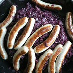 Sausage & Ham with Red Cabbage