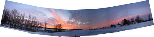 winter sunset panorama orange snow color beautiful clouds canon purple farm panoramic farmland powershot sd400 dexter majestic winterwonderland