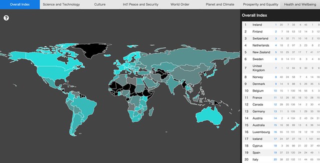 Good Country Indexを地図上に可視化した、Good Country Mapを作った