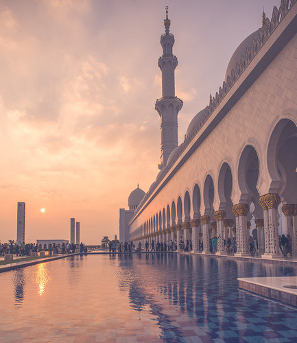 united arab emirates sheikh zayed grand mosque szgm leonid iaitskyi sunset