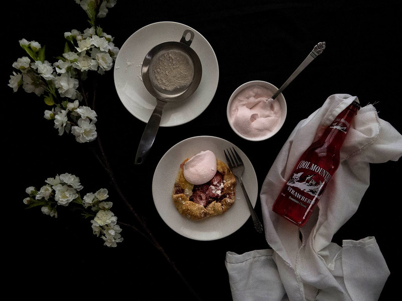Personal Strawberry Soda Galettes with a Whipped Strawberry Soda Cream| TermiNatetor Kitchen