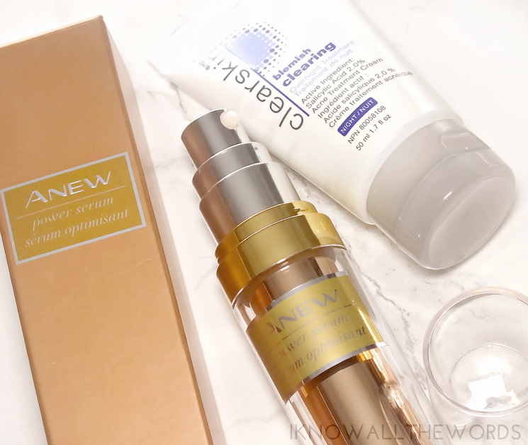 Anew Power Serum and Clearskin Blemish Clearing Overnight Treatment