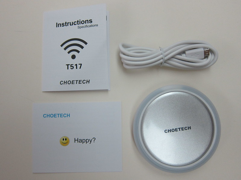 Choe Circle Qi Wireless Charger - Box Contents
