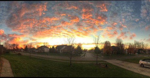 pink blue columbus ohio sky orange clouds sunrise square central panoramic squareformat stitched fairfield pickerington iphoneography instagramapp uploaded:by=instagram