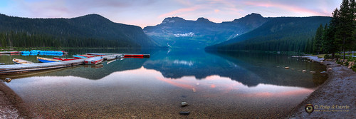 ca trees sunset panorama canada clouds reflections boats landscapes pier boat montana rocks skies shoreline lakes scenic alberta glaciernationalpark skyscapes forests watercraft hdr waterton naturephotography waterscapes cameronlake landscapephotography watertonlakesnationalpark mountainscapes forumpeak mtcuster pentaxk3 fingolfinphoto philipesterle