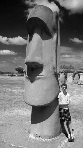 2 blackandwhite bw art statue easter island texas folk tx ii stonehenge ingram
