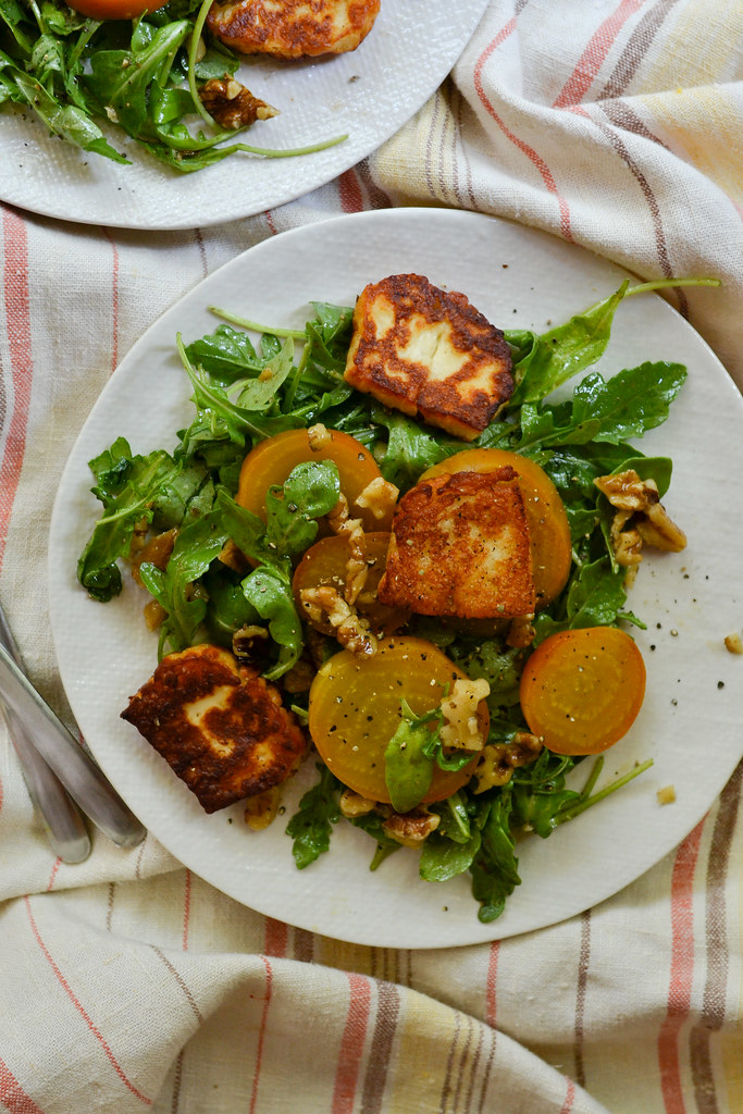 Golden Beet, Halloumi, and Walnut Salad | Things I Made Today