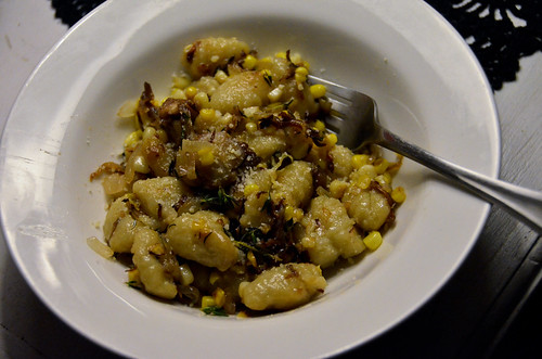 Fresh Gnocchi & Maitake Mushrooms with Corn, Thyme & Browned Butter
