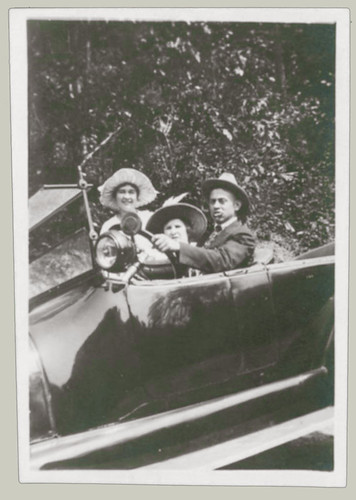 Three people in a car