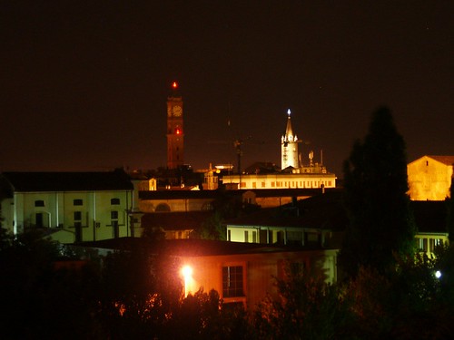 italy night torre orologio notte forlì sanmercuriale