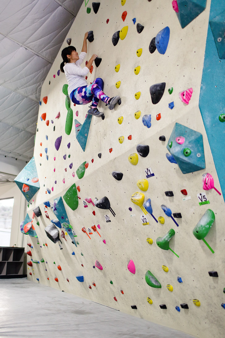 Learning to Climb at the Grotto Climbing Gym San Diego.