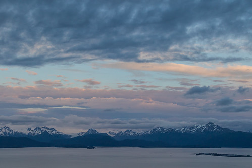 sunset sky mountains alaska clouds spit glacier snowcapped homer snowcap