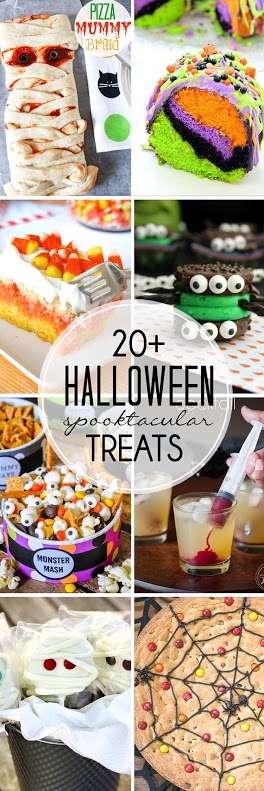 20+ Halloween Recipes collage.
