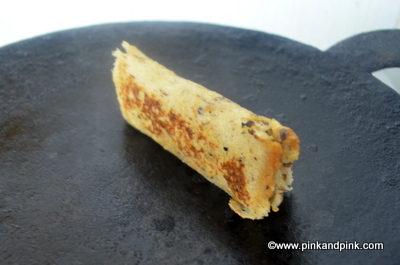 Paneer Bread Roll Recipe - Cook all sides of the bread till it turns golden brown in color