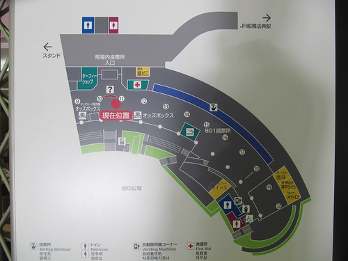 中山競馬場の８０１投票所のマップ