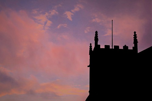 churches buildings uk england nottinghamshire clouds silhouettes