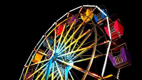 light wheel fun amusement rainbow colorful ride fair pa ferriswheel dayton