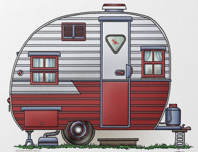 Whimsical Mobile Scout Travel Trailer