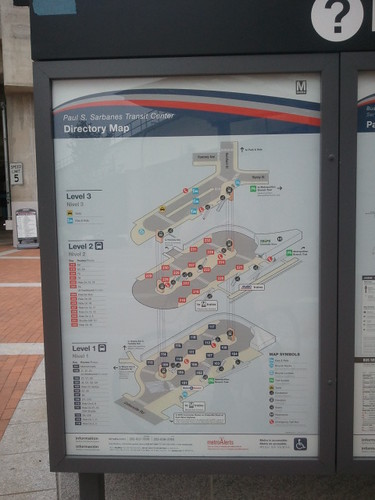Station map, Silver Spring Transit Center